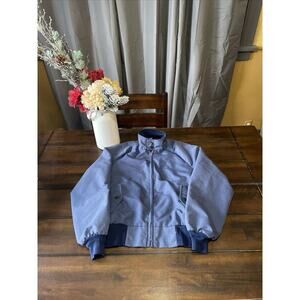 America Jac Navy Zip Up Medium Jacket Vintage Made In the USA